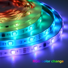 DOSYU 5M/16.4F Strip Light, 3528 RGB LED Strip Light with Remote Control for TV, Party, Home, DIY, Christmas & Halloween Decorating