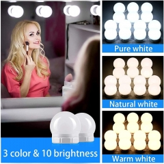 DOSYU LED Makeup Light with 14 Bulbs and 3 Color Modes, Adjustable Brightness, Dressing Table Lamp